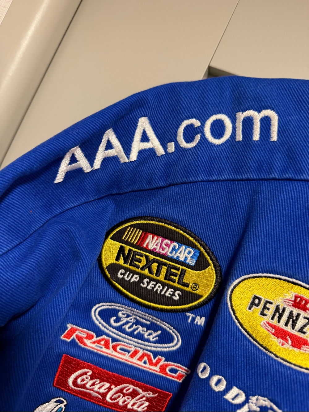 Blue & White Racing Jacket - Men's - Picture 5 of 16
